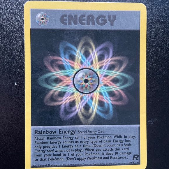 Vintage Rare Pokemon Rainbow Energy Card - Picture 1 of 1